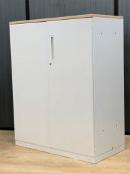 【定価約9万円】【書類の収納スペースを増やしたい方に！収納力抜群な観音開きタイプのキャビネット】■コクヨ/エディア　■ナチュラル　■両開き書庫　■W900　D450　H1135