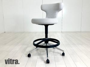 vitra/ヴィトラ　ピボット ハイスツール　5スターベース　アントニオチッテリオ　ライトグレー