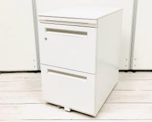 【コンパクトに収納力をプラス！人気のハイワゴン！】■ウチダ(UCHIDA)　3段ワゴン　H650mm　ホワイト　■デスク下に置いて収納アップ！使い勝手抜群のキャスター付！フリアドレスデスクにフィット！【UCHIDA　ST】