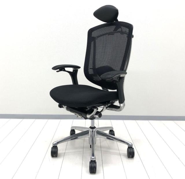【中古】コンテッサチェア CM52AB-FBF1 オカムラ（okamura） 肘付ハイバックチェア