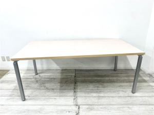 【定価約20万円】【会議や打ち合わせにオススメのミーティングテーブル！シンプルなデザインで様々な空間にフィットする定番商品！】■ミーティングテーブル　■ナチュラル　■W1800　D900　W720