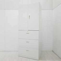 中古】エディア コクヨ/KOKUYO ハイキャビネット／両開き＋3段ラテラル