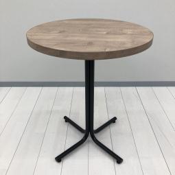 【定価約9万円】【カフェのような空間を演出！ミーティングやコミュニケーションスペースにおすすめ】■丸テーブル　カフェテーブル　ミーティングテーブル　会議テーブル■天板：ナチュラル/脚：ブラック