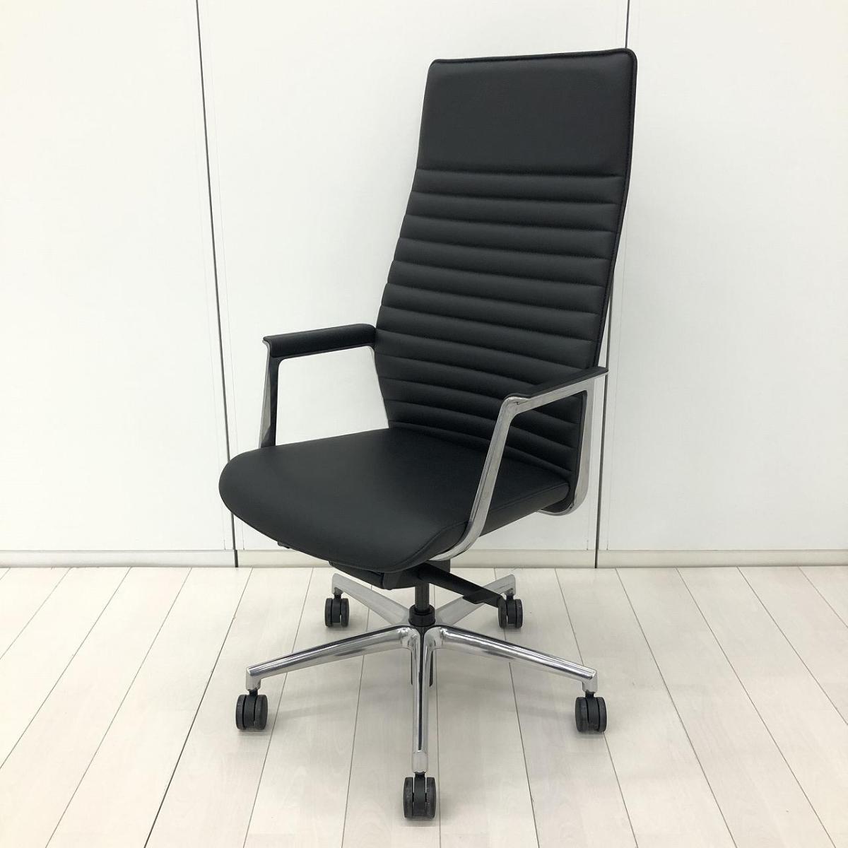 中古】フィルメ L434FE P794 オカムラ/okamura 肘付ハイバックチェア