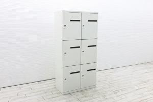 【OI】【フリーアドレスのオフィスにオススメ！6人用パーソナルロッカー入荷！】■オカムラ（okamura）　レクトライン　パーソナルロッカー　6人用　投函口あり　■ダイヤル錠　■ホワイト　オフィスバスターズ　水戸サテライト　大子町　北茨城市　高萩市　日立市　常陸太田市　常陸大宮市　那珂市　東海村　ひたちなか市　城里町 水戸市　笠間市　茨城町　大洗町　小美玉市