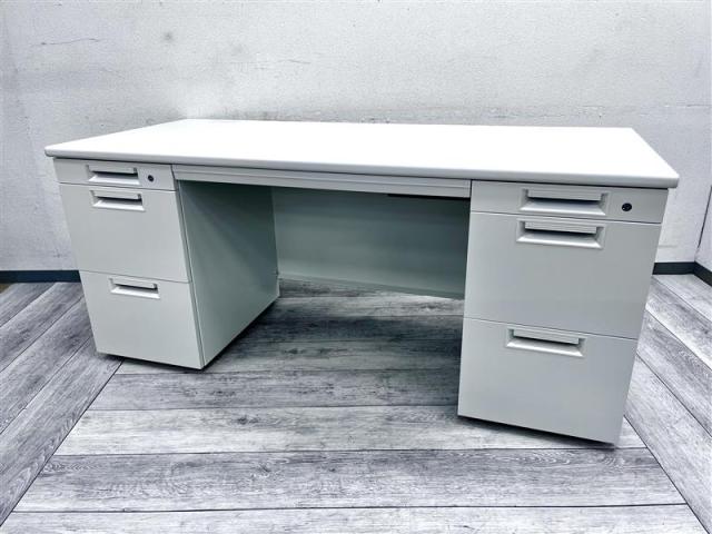 【中古】LEED LE-D047A-A3　W4 プラス（PLUS） 両袖机