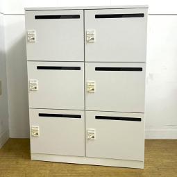 【在庫入替セール】コクヨ　INON（イノン）　6人用メールロッカー　ダイヤル錠　メールポストあり　ホワイト天板付き　※暗証番号検索キーは別途費用で作成可能【愛知・名古屋・豊田・静岡・浜松】