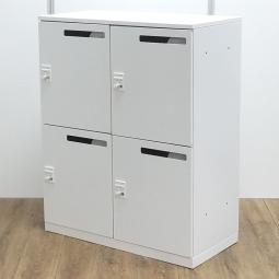 コクヨ製　エディア　ホワイト　W900xD450xd1120サイズ　投函口付　ホワイト天板付　ダイヤル　フリーアドレスの相棒！　ダイヤル錠タイプの4人用メールロッカー！ 　パーソナルロッカー　4人用パーソナルロッカー！！※非常は解除キーは付属しておりません