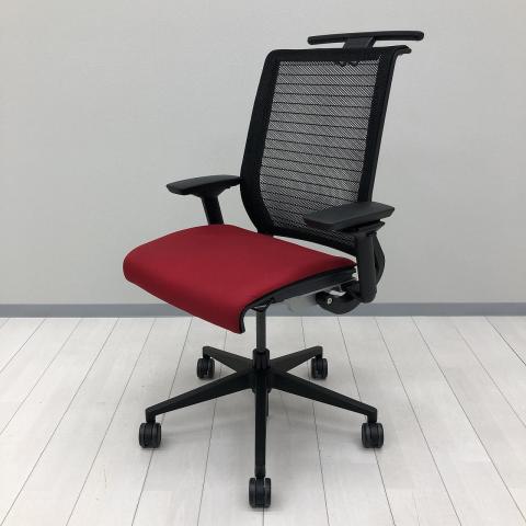 【中古】シンクチェア（旧モデル）  Steelcase（スチールケース） 肘付ハイバックチェア