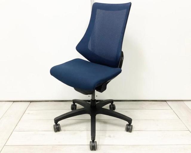 【中古】エフメッシュ KG-170JB-T1B2 イトーキ（ITOKI） 肘無ハイバックチェア