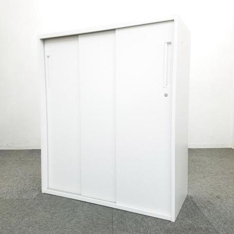 【中古】HSシリーズ 5-825-4102 ウチダ（UCHIDA) ローキャビネット／引き違い