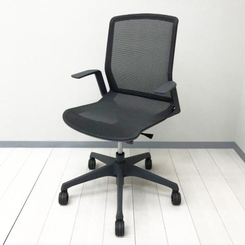 【中古】シナーラ CD77EK F2X3 オカムラ（okamura） 肘付ローバックチェア