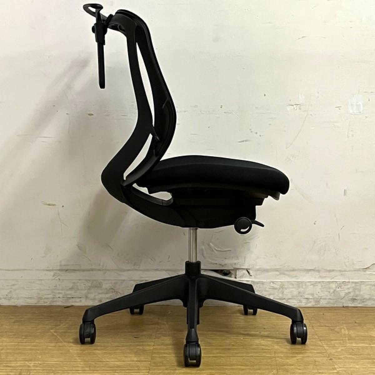 Eiffel キャスター付き椅子 黒 中古】シルフィーメッシュ C641XR FMP1 オカムラ/okamura 肘無ロー