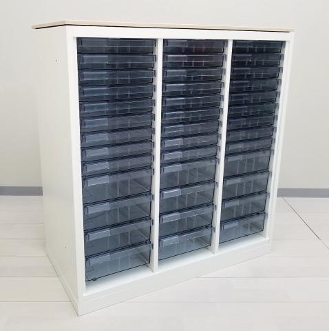 【中古】レクトライン 4B02AC-ZA75 オカムラ（okamura） ローキャビネット／クリスタルトレー