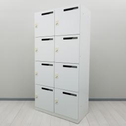 【在庫入替セール品！（本在庫限定価格）】【フリーアドレスの相棒！ダイヤル錠タイプの8人用メールロッカー！】■コクヨ(KOKUYO)製　エディア(EDIA)シリーズ　8人用ロッカー　パーソナルロッカー　H1815㎜　■ベース付き　■投函口付　■ダイヤル錠　■ホワイト【弊社使用欄：A01080613】【HU】