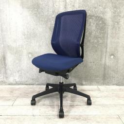 【前傾チルト機能付き】【オカムラ製品で最も人気を集める高機能チェア！】■オカムラ(okamura)製　シルフィー(Sylphy)チェア　肘無ハイバック　背面メッシュ　■ブルー