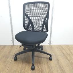 (T10)【商品入替のため、残り1脚限り】【訳あり品・レバー壊れで上下昇降不可】イナバ製　イエラ（yera）　ブラック　肘無し　ハイバック　背面樹脂メッシュ　背中全体を包み込むような安定感！　肘無しハイバックチェア！！