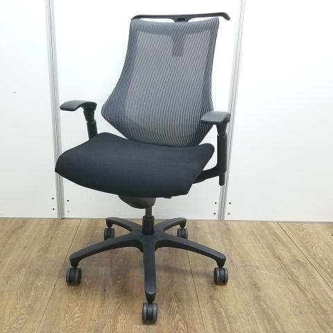 【中古】エフメッシュ  イトーキ（ITOKI） 肘付ハイバックチェア