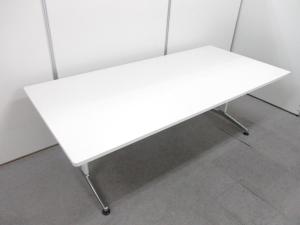【中古】MTT-JT211MAW コクヨ「JUTO（ジュート）」ミーティングテーブル W2100！ホワイトカラーで明るくすっきりとした会議スペースを演出できる大型テーブルです！/福岡で中古オフィス家具、オフィスデスクをお探しならオフィスバスターズ福岡博多店へお気軽にお問い合わせください！　#ミーティングテーブル　#大型テーブル　#中古コクヨ　#JUTO　#ホワイト