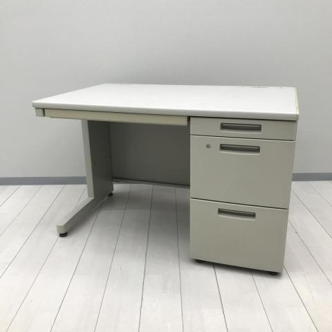 定番/人気/増員・企業に コクヨ(KOKUYO)製 BS+シリーズ 片袖デスク ■W1100×D700mm ■シリンダー錠 ■ニューグレー ※日焼け有