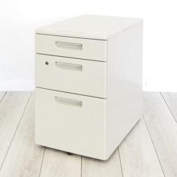 【6台入荷！】コクヨのパーソナル収納ワゴン！ BS+ 中古　3段　ワゴン　脇　袖　ニューグレー　オフィス　事務所