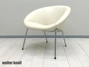 walter knoll/ワルターノール　369 アームチェア　合皮　オフホワイト系　ラウンジチェア