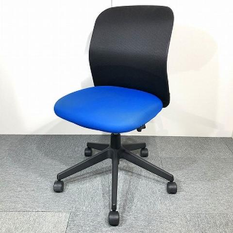 【10/27(火)入荷予定商品!】【ゆったりクッションがおすすめ!】■コクヨ(KOKUYO)製 アガタDシリーズ ■肘無しローバック ■ブルー