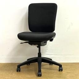 内田洋行　Mi（エムアイ）　肘無しミドルバックチェア　使いやすいブラック【愛知・名古屋・豊田・静岡・浜松】