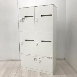 【1段ラテラル×4人用パーソナルロッカー！書類と個人収納を1台に集約！】■オカムラ（okamura）製　レクトライン（Rectline）シリーズ　ラテラル書庫＋4人用パーソナルロッカー　W900×D450×H1640mm　■ダイヤル錠　■ホワイト【CUL11】【関東倉庫在庫品】【弊社使用欄：A01082027】