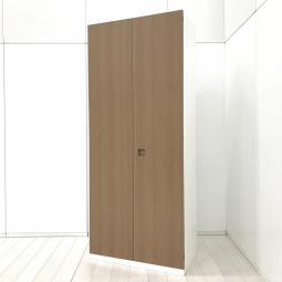 【圧倒的な保管量！オフィス書類をスッキリ整理！】■オカムラ（okamura）製　レクトライン（Rectline）シリーズ　両開き書庫　ハイキャビネット　H2150ｍｍ　■鍵なし　■ホワイト　扉部分ナチュラル【CUL11】【関東倉庫在庫品】【弊社使用欄：A01092024】