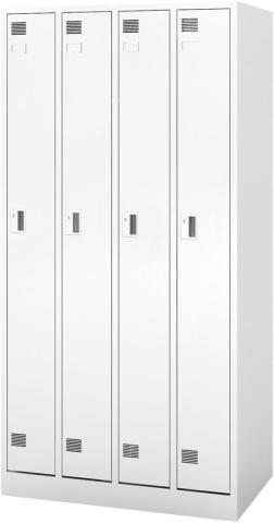 【在庫入替セール品】大人気/おすすめ/未開封　ウチダ（UCHIDA）製　システムロッカーNS型　4人用更衣ロッカー  ■シリンダー錠　■ホワイト