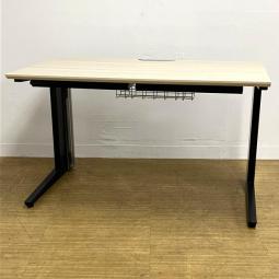 【在庫入替セール】オカムラ　プロユニットデスク　平机　W1200の使いやすいサイズ　天板：プライズウッドライト　脚：ブラック【愛知・名古屋・豊田・静岡・浜松】