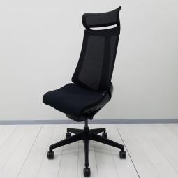 レア/ゲーミングチェア/限定入荷　イトーキ(ITOKI)製　アクト(Act)チェア　肘無　ハイバック　メッシュ背面　■ヘッドレスト付き　■ブラック