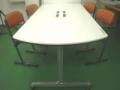 【セット商品】　オカムラのコンセント付き大型テーブル＋低反発なツートンカラーチェア
