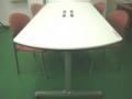 【セット商品】　オカムラのコンセント付き大型テーブル＋ふわっと赤いチェア