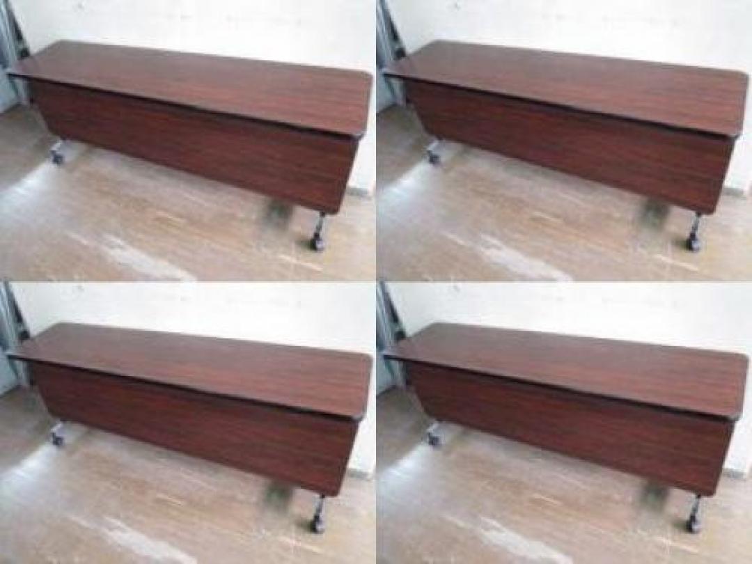 ☆★　ＩＴＯ製　サイドスタックテーブル　Ｗ1800　幕板付　ローズ　４台セット　【セット商品】　☆★
                                    中古
            