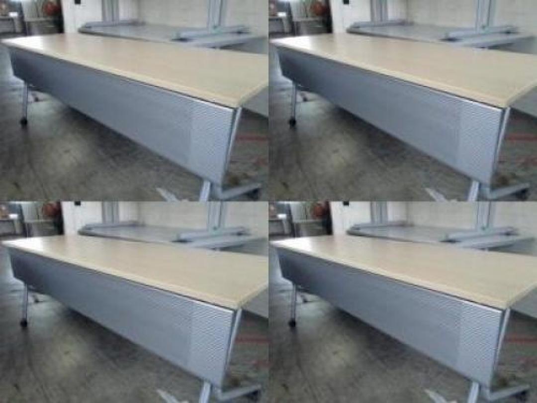 ☆★　オカムラ　サイドスタックテーブル　幕板付　Ｗ1800　４台セット【セット商品】　☆★
                                    中古
            