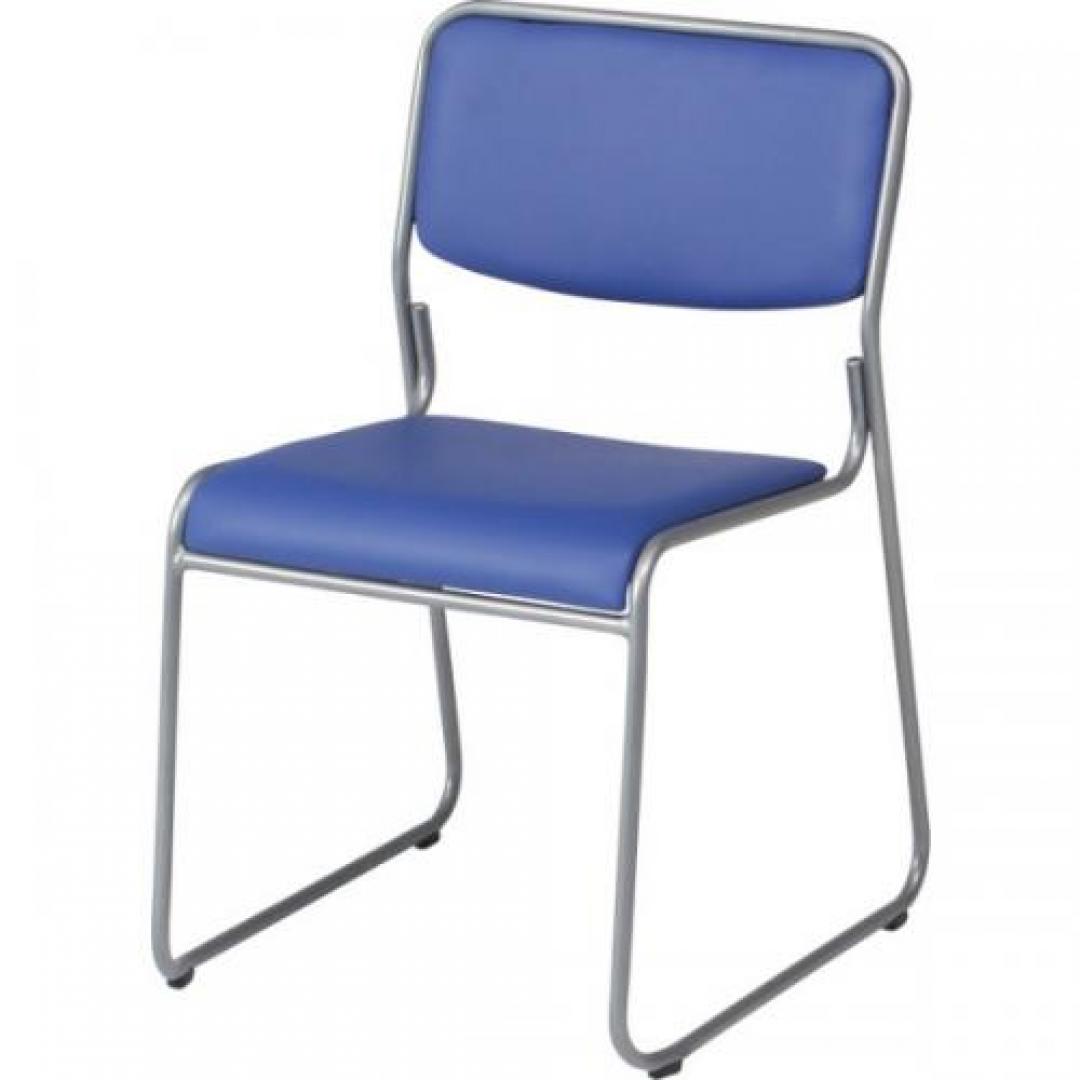 ■スタッキングチェア　■ブルー　■合成皮革でお手入れラクラク！【会議チェア】【事務用品】
                        
                                    新品
            