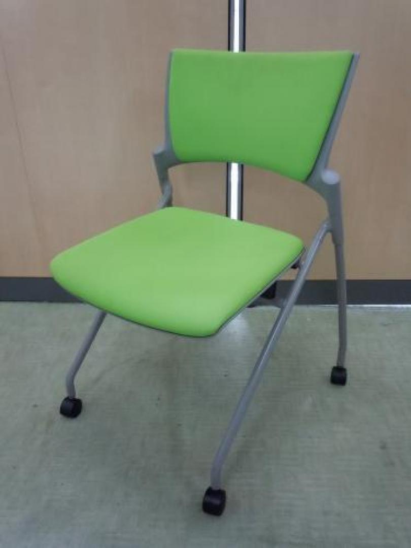 MANOSS(マノス）チェア　■　ネスタブルタイプ　■　軽快なデザインが魅力のミーティングチェアです【会議チェア】
                                    中古
            