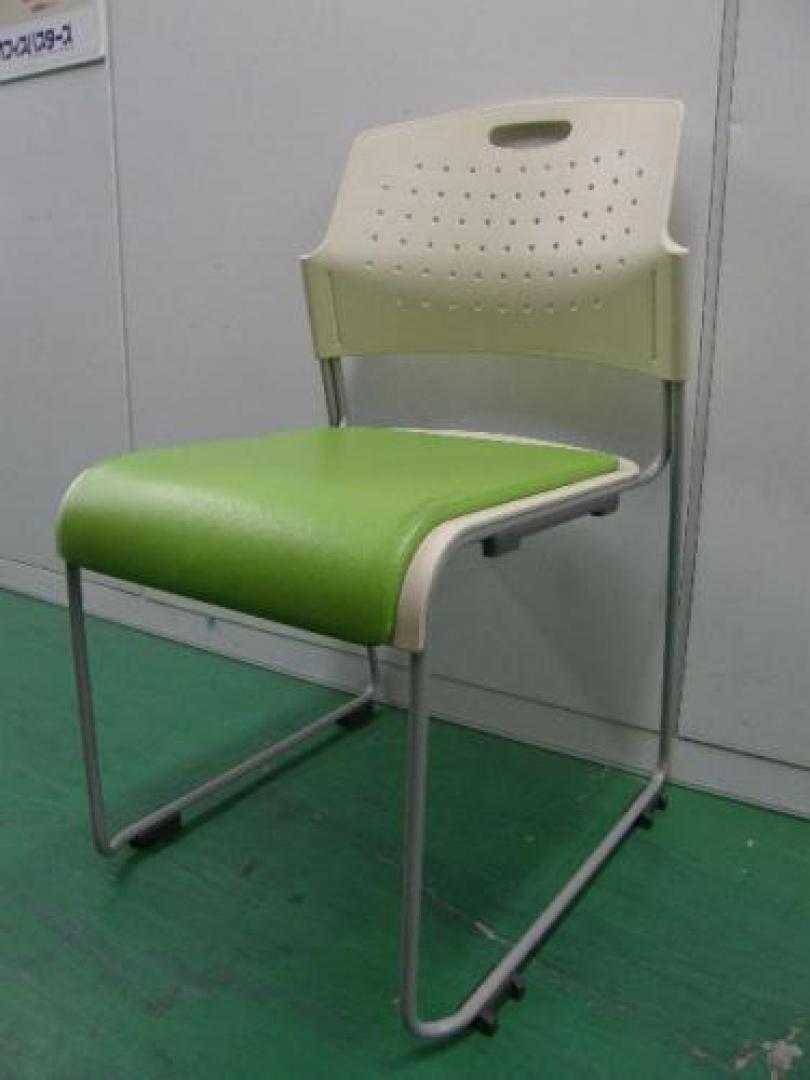 【大量入荷】ミーティンングチェア■ホワイト×ライトグリーン■安ければOKというお客様大歓迎!【会議チェア】
                                    中古
            