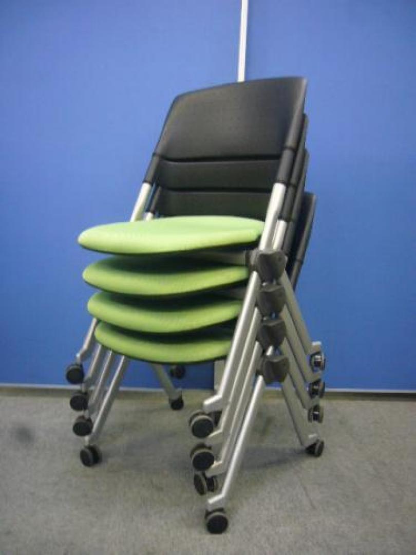 【スタッキングチェア】☆メーカー：オカムラ製☆シリーズ：LITA☆カラー：グリーン※3色ロット入荷致しました!!※【会議チェア】
                                    中古
            