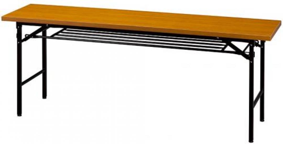 ☆★　新品　折りたたみテーブル　Ｗ1800Ｄ450Ｈ700　チーク　☆★
                                    新品
            