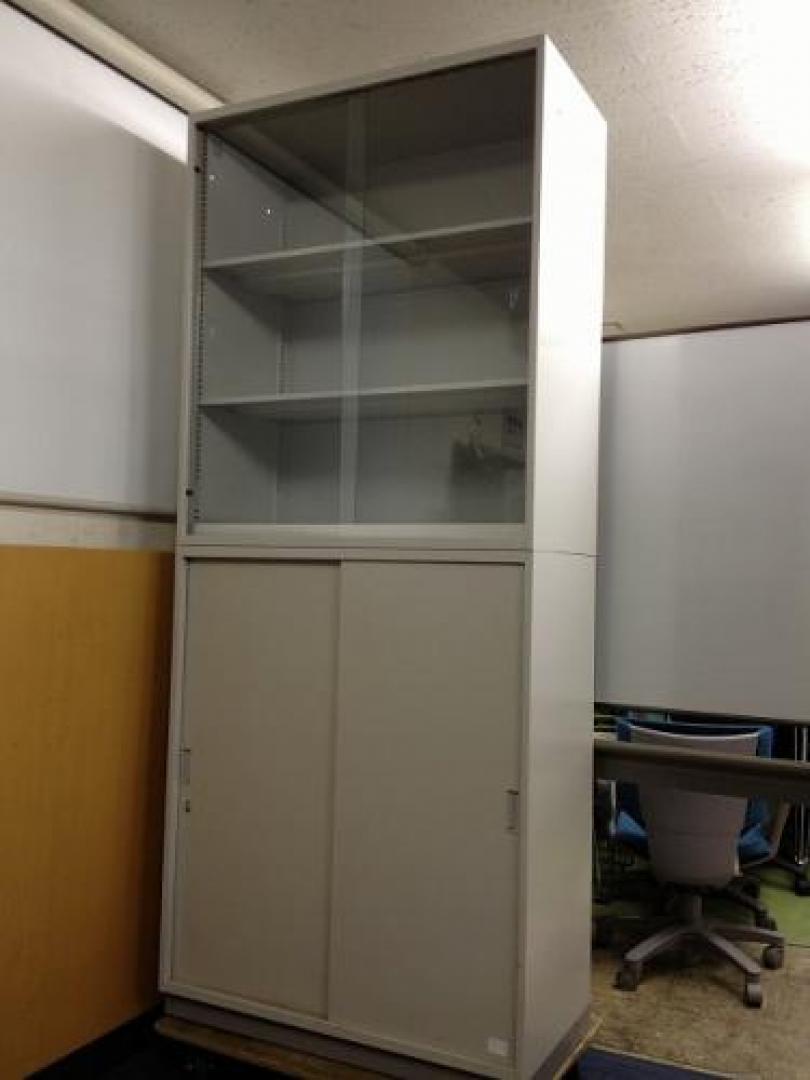 12/14入荷情報【�ガラス引戸�スチール引戸書庫セット】これは中古では珍しいガラス書庫！
                                    中古
            