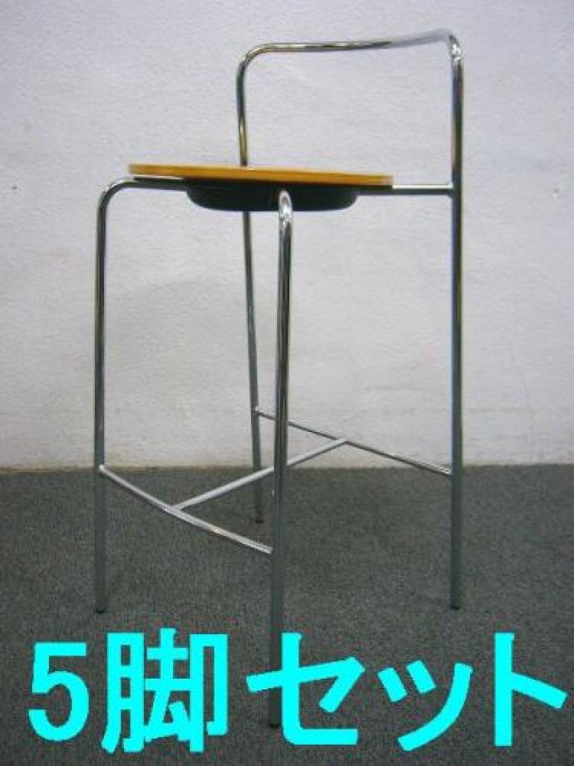 【5脚セットで1750円offの税込み14000円】■内田洋行製のカウンターチェア　■状態：良好　■ナチュラルカラーの落ち着いたチェア？？　【セット商品】
                                    中古
            