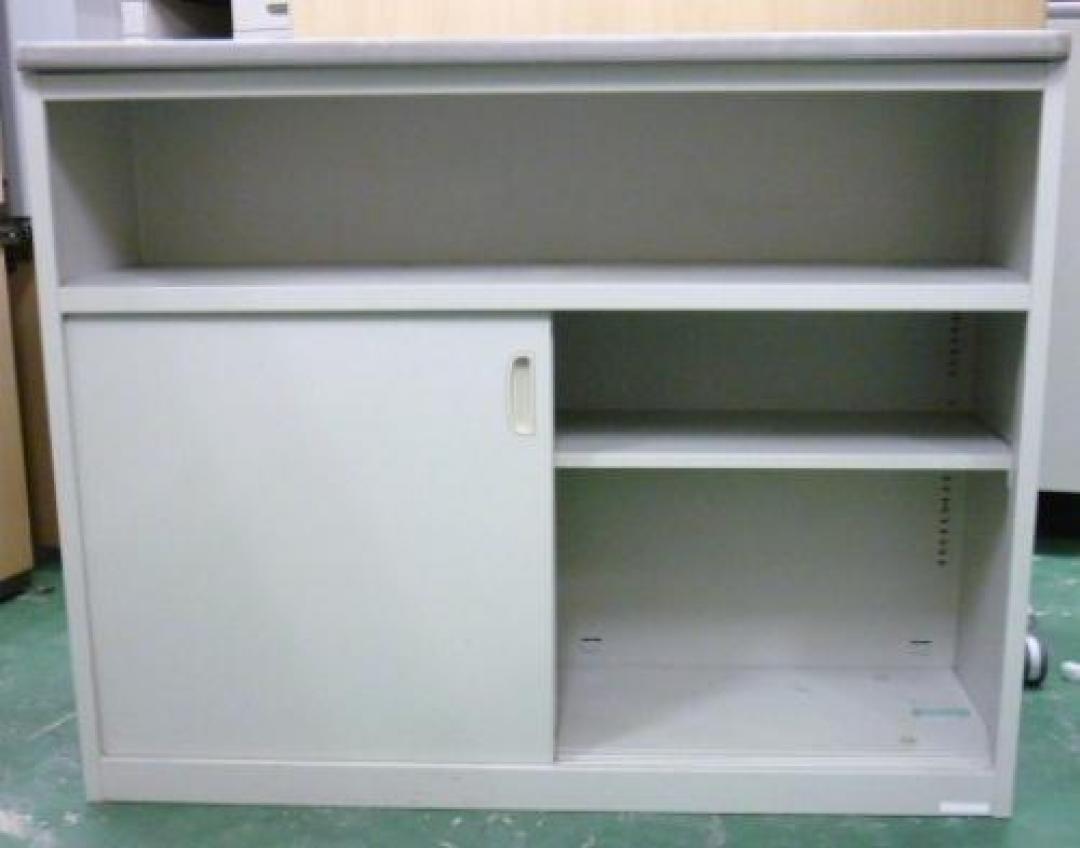 【その他】ハイカウンター　※難あり※　下段引き違いタイプ　背面に少しキズあり　■ニューグレー■
                                    中古
            