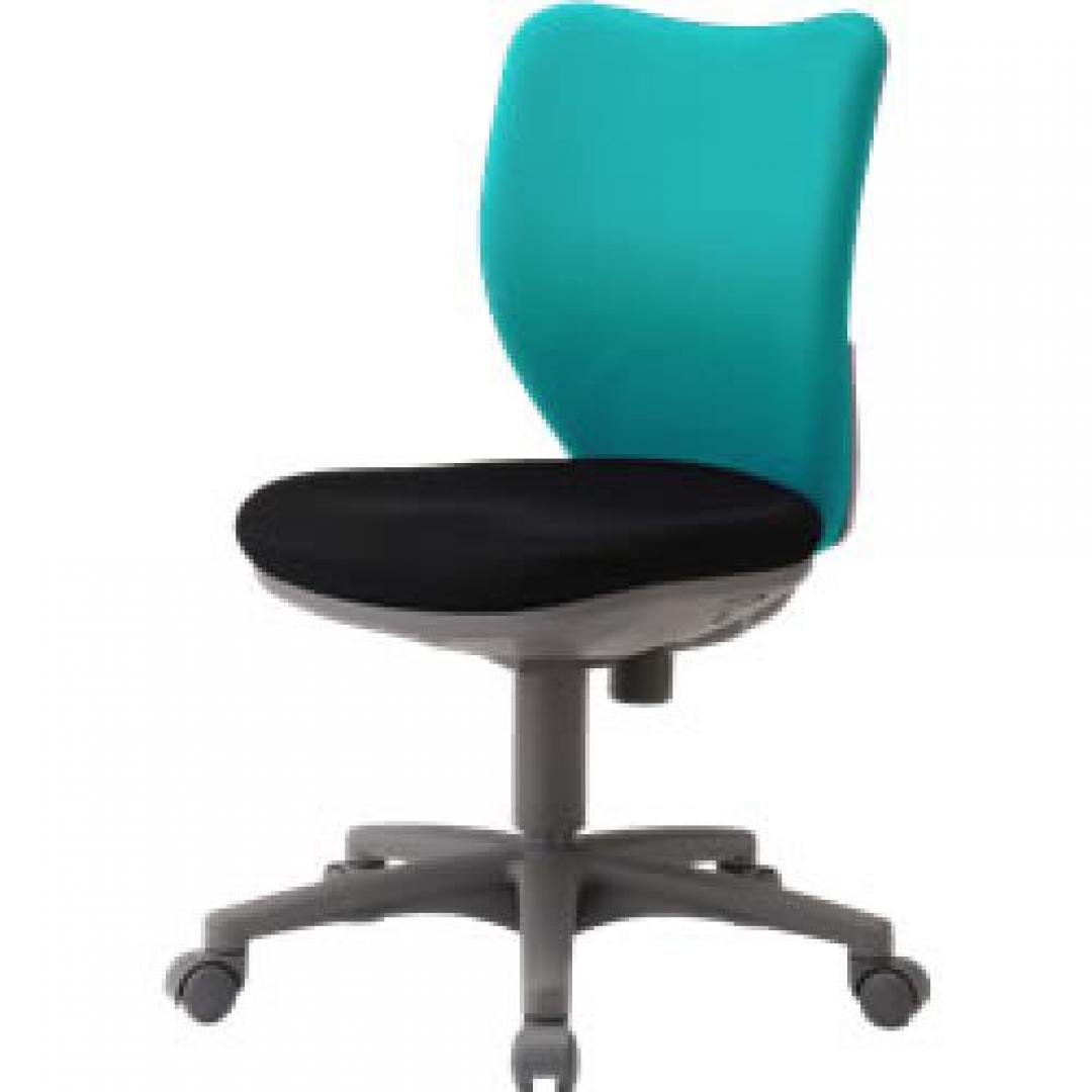 オフィスチェア　■肘無　■背面グリーン／座面ブラック【OAチェア】
                                    新品
            