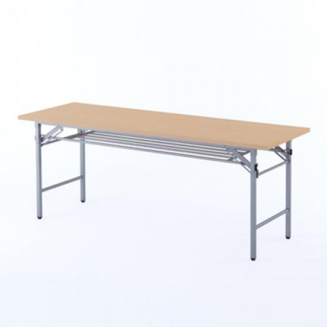 　折り畳みテーブル　■W1500×D450×H700　■ナチュラル（木目）
                                    新品
            