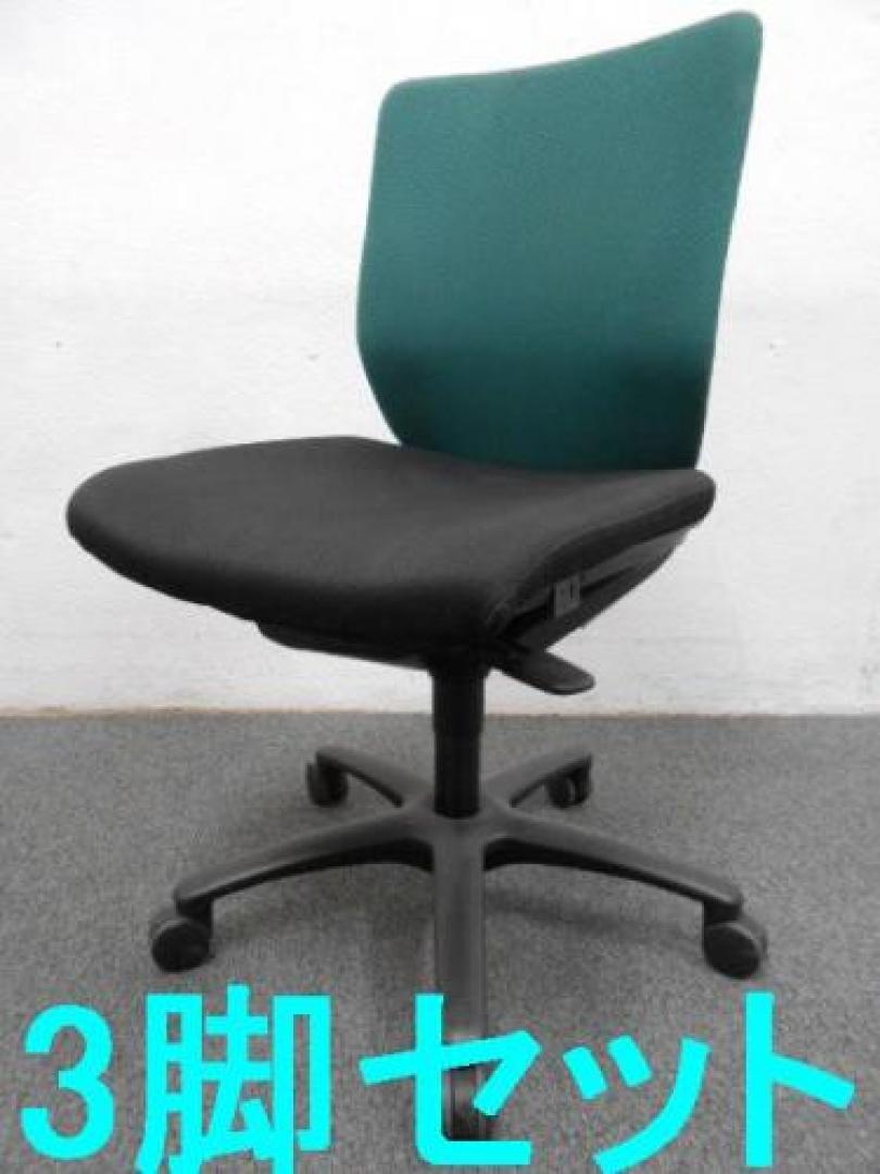 Okamura　｜3脚セットで税込み22050円から1050円OFFの21000円での御提案　｜　アドフィット　ADFIT　｜　　肘無し　｜　2セット　｜　現在、アドフィットチェアの種類、多数有り!!【セット】【OAチェア】
                                    中古
            