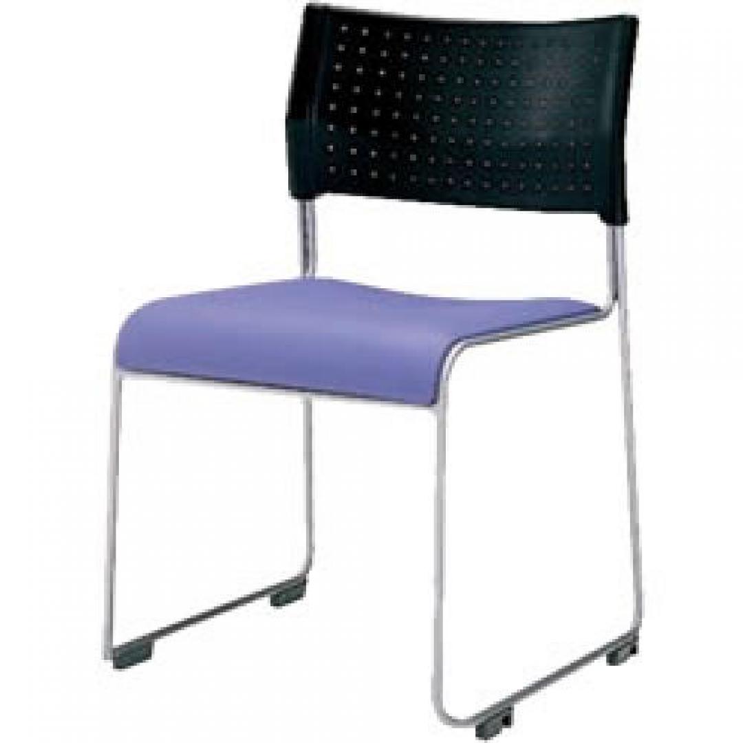 スタッキング　■背面：ブラック／座面：ブルー　■新品なら台数揃います！【会議チェア】
                                    新品
            
