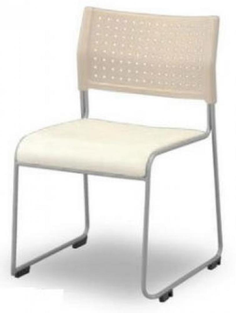 スタッキング　■背面：ホワイト／座面：アイボリー　■新品なら台数揃います！【会議チェア】
                                    新品
            